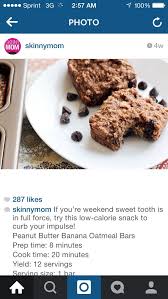 Peanut Butter Banana Oatmeal Bar Skinny Mom Banana Oatmeal Bars Low Calorie Snacks Oatmeal Bars