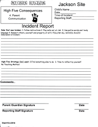 Ever Notice The Ymca Written Up Paper Work Is A Little Agressive Maybe It Has To Be But I Created This Form After School Program School Rules School Site