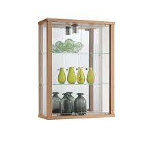 Oak wall mounted display cabinet. Entry Plus Wall Mounted Lockable Glass Display Cabinet In Black Oak White 66x60x25 Cm Buy Online In Angola At Desertcart 50800041