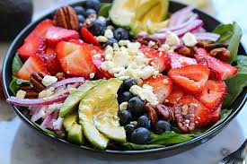Enter custom recipes and notes of your own. Spinach Salad Recipe With Avocado Berries Honey Vinaigrette Yummy Healthy Easy