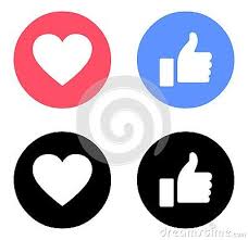 Download Facebook Like And Love Icons Color Vector Emoji Facebook Buttons Color Vector Facebook Likes Emoji