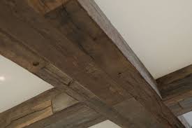 Beam Cladded With Wood Veneer Beams Wood Veneer Coffered Ceiling