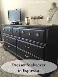 X 36 in h.) classic wooden dresser featuring six drawers classic wooden dresser featuring six drawers for maximizing bedroom storage. Dresser Makeover In Espresso Dresser Makeover Espresso Dresser Painted Bedroom Furniture