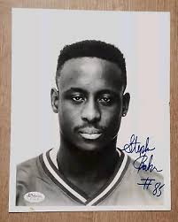 STEPHEN BAKER NEW YORK GIANTS WR AUTOGRAPHED SIGNED 8X10 PHOTO JSA STICKER 