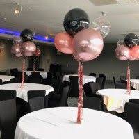 The Party Company Helium Balloons In A Box Delivered Rose Gold Party Gold Party Decorations Balloon Table Centerpieces