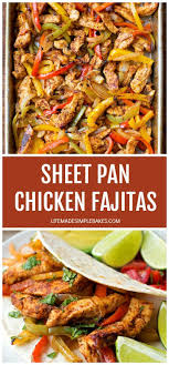 Sheet Pan Chicken Fajitas Recipe Life Made Simple Recipe In 2020 Fajita Recipe Chicken Fajita Recipe Chicken Fajitas
