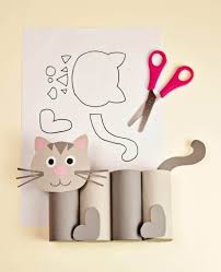 Cut a tail shape adding 1/4 to 1/2 inch all the way around. Paper Roll Cat Craft Hello Wonderful