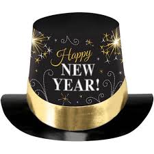 New Year Metallic 6 Paper Top Hat Each New Years Hat New Years Party Themes Happy New Year