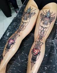 Marvelous Back Leg Tattoo Inkstylemag Leg Tattoos Back Leg Tattoo Leg Tattoos Women
