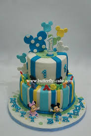 Bizcocho De Mickey Mouse Azul Baby Mickey Birthday Cake Tortas De Cumpleanos Modelos De Tortas Tortas