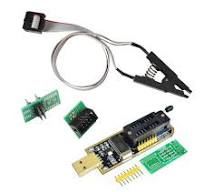 SOIC8 SOP8 Flash Chip IC Test Clips Socket Adpter Programmer BIOS + CH341A  24 25 Series for EEPROM Flash BIOS USB Programmer Module (Double Clip+ USB)