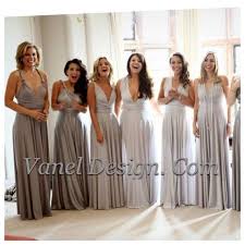 Convertible Bridesmaid Dress Grey Ombre Theme One Dress Fifteen Styles A D Silver Bridesmaid Dresses Grey Bridesmaid Dresses Convertible Bridesmaid Dress