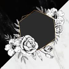 Black And White Flower Background Png Download Premium Psd Of Floral Frame Two Tones Background Illustration Vector Free Floral Illustrations Flower Background Wallpaper