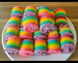 Mini Rainbow Roll Cake By Sif Oi Dapur