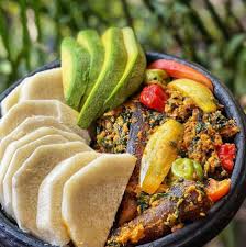 Yaw with Palava sauce