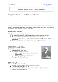 The classical brigade system vs modern brigade system scholarly project. History Of Modern Cooking Kitchen Organization
