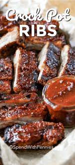 Pour half of the sauce on top and layer with the other rack with remaining sauce. Crock Pot Ribs Spend With Pennies