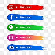 Social Media Lower Third With Brush Shape Social Media Icon Lower Third Png And Vector With Transparent Background For Free Download Social Media Icons Social Icons Snapchat Logo