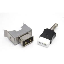 Wires for on a bipolar plug? China Customized 3 Pin Silicone High Temperature Electric Plug China Silicone Rubber Plug Aluminum Plug