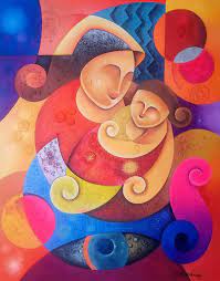 Mother and golden haired child print. Mother And Child Art Print By Hermel Alejandre