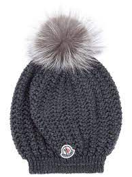 Moncler Fox Fur Pom Hat Farfetch Com Fur Pom Pom Hats Pom Pom Hat