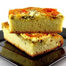 One Perfect Bite: Onion-Parmesan Focaccia with Tomatoes