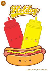 Kawaii Hot Dog By Natalia Factory On Deviantart Hot Dog Restaurants Hot Dogs Food Logo Design