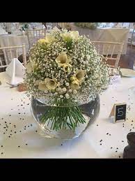 Gypsophila Goldfish Bowls Goldfish Bowl Gypsophila Wedding Centerpieces