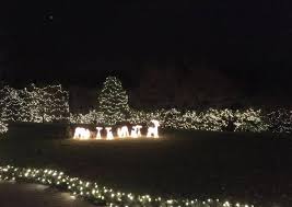 Capanne per presepi con fontana; Dieci Chilometri Di Luci Per La Casa Di Natale Nel Bosco