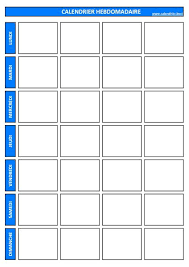 Le planning de ménage vierge à imprimer, pour organiser un ménage efficace, simple et rapide de votre maison. Semainier A Imprimer Calendrier Best