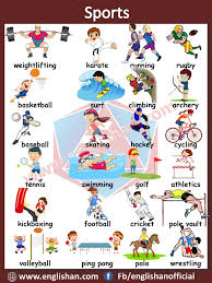 The sport includes all forms of competitive physical activity or games which through casual or organized participation, aim to use list of sports and games in english with example sentences, illustrated with interesting pictures. Sports Vocabulary With Images And Flashcards Download Pdf English Vocabulary English Lessons For Kids English Lessons