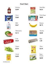 Grocery Store Menu Math Total Cost And Calculate Change Grocery Store Grocery Money Math