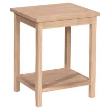 29 Square Portman Accent Table Unfinished International Concepts In 2020 Unfinished Furniture Accent Table Wood End Tables