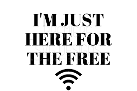 ✅ download free mono or multi color vectors for commercial use. I M Just Here For The Free Wifi Svg Graphic By Premiereextensions Creative Fabrica