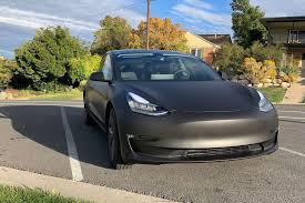 Matte Black Tesla Model 3 Stunning Photos Wrap Cost And Info Tesla Model Tesla Tesla Model X