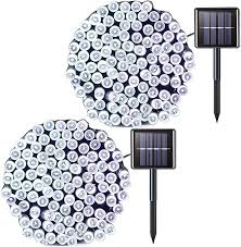 Solar products are all the rage right now and if you're not already a user just set up the angle adjustable solar panel of the system where there is enough sunlight so that you can get things to consider before buying solar powered christmas lights. Jmexsuss 2 Pack Solar String Light Outdoor 100led 42 7ft 8 Modes Solar Christmas Lights Waterproof For Gardens Wedding Party Christmas Tree Halloween Xmas Gifts Outdoors White Amazon Com