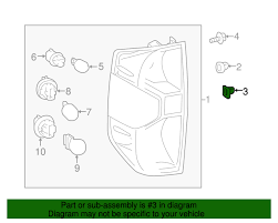 I have an 06 tundra double cab that the left tail light went out on. 2007 2020 Toyota Tail Lamp Assembly Clip 76817 0e010 Toyota Parts