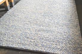 Round felted stone rug, pom pom, scandinavian rug. Pebble Candy Bean Large 100 Heavy Wool Rug 2cm Thick 160x230cm Blue Ivory Sale 105 00 Picclick Uk