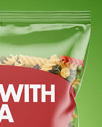 Download Plastic Bag With Tricolor Fusilli Pasta Mockup In Bag Sack Mockups On Yellow Images Object Mockups