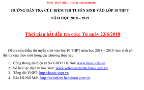Điểm thi được công bố. Ha Ná»™i Cach Tra Cá»©u Ä'iá»ƒm Thi Vao Lá»›p 10 Tin Tá»©c Thong Tin Tuyá»ƒn Sinh