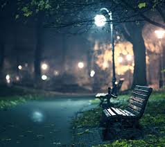 Blue sky and cotton clouds (anime background). Hd Wallpaper Bench Lantern Night Lights Park Seat Plant Tree Empty Wallpaper Flare