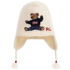Shop at up to 70% off! Polo Ralph Lauren Bonnet Ivoire En Tricot De Laine Childrensalon Outlet