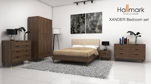 Hallmark Furniture Xander Bedroom Set In Walnut Color Quality Office Furniture Living Room Collections Office Furniture Collections
