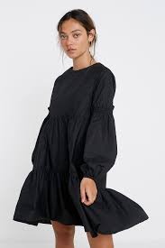 Uo Poplin Smock Mini Dress Mini Dress Tiered Dress Urban Dresses