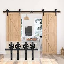 Antique vintage latch lock barn door old handle farm house primitive hardware. Homlux 10ft Sliding Barn Door Hardware Kit Set Antique Double Closet Wood Track System Black Walmart Com Walmart Com