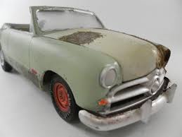 1950 Ford 1 24 Scale Model Car In Pale Green Rusted Junked And Distressed