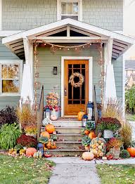 Outdoor fall decorations for front yard. 15 Festive Fall Porch Ideas You Ll Want To Copy Asap Better Homes Gardens