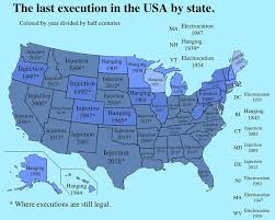 The Last Execution In The United States Map States History