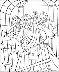 Funny monkeys coloring page for children. Free Sunday School Coloring Pages Jesus Cleansing The Temple