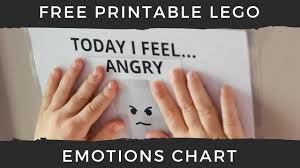 Lego Today I Feel Emotions Chart For Kids